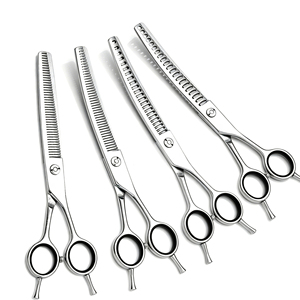 7inch Curved Chunker Professional Dog Grooming Scissors Japanese 440c Steel Curved <b>Thinning</b> Pet Scissors Dog Scissors Shears - Product Image 1