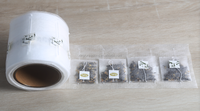 Sachet de thé pyramides en maille PLA biodégradable sans plastique ou en fibre de maïs Matériau d'emballage Sachet de thé étiqueté Sachet de thé vide avec ficelle