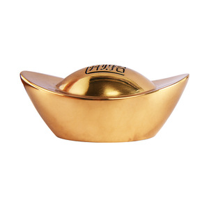 Lingote de oro de latón macizo de estilo chino, regalo decorativo artístico para el hogar, sala de estar, Año Nuevo Chino - Product Image 1