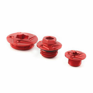 Pernos de sincronización de motor rojo para <span class=keywords><strong>Moto</strong></span>, tapones de aceite para <span class=keywords><strong>Honda</strong></span> <span class=keywords><strong>2019</strong></span> Super Cub 125 CA125A, alta calidad, suministro de fábrica, 3 uds. - Product Image 4