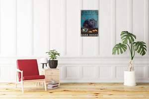 Poster in Metallo Vintage 'Black Lab Decor' con Cane Nero, Caffè Tostatura Scura, Regalo per Amanti dei Cani Labrador Retriever - Product Image 5