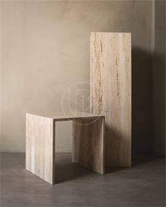 Mesa auxiliar rectangular de combinación de mármol Simple moderna personalizable mesa de centro de piedra de cueva amarilla para sala de estar comedor hogar - Product Image 5