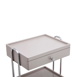 Nieuwe hoogwaardige beautytool salon <span class=keywords><strong>trolley</strong></span>, rollende multifunctionele gouden frame beauty <span class=keywords><strong>trolley</strong></span> met dubbele opbergruimte - Product Image 4