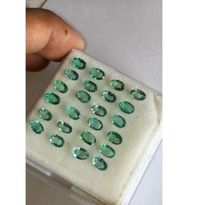 พลอยสีเขียวทรงรีทรงไข่มรกตธรรมชาติเกรด AAA ได้รับการรับรองสำหรับเครื่องประดับ - Product Image 4