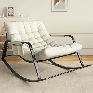 Chaise longue inclinable moderne pour adulte, en tissu écologique, avec structure en aluminium, pour chambre, salon, maison, villa - Product Image 5