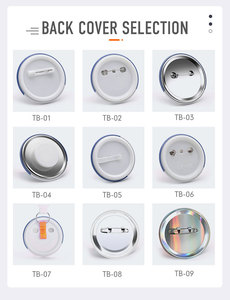 Giá rẻ trống nhựa <span class=keywords><strong>tin</strong></span> tinplate nút pin logo in tùy chỉnh hình bầu dục huy hiệu nút - Product Image 5