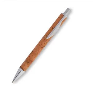 Eco 0.7 Isi Ulang Bagian Logam Daur Ulang Cork Pulpen dengan Custom Logo Ballpoint