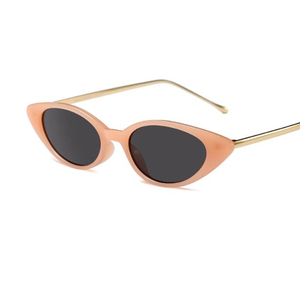 Hecho de ojo de gato gafas de sol mujer delgada tortuga gafas pequeñas Gafas de Metal de moda negro gafas de sol - Product Image 4