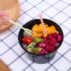 Juego de 50 Tenedores Desechables de Plástico con Dos Dientes, Diseño Lindo, para Frutas, Aperitivos y Postres, Ideal para el Hogar y Restaurantes - Product Image 2