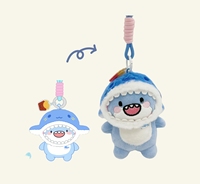 Vente en gros de porte-clés en peluche FatShark de 12 cm, mignons, de haute qualité, style manga japonais, breloques pour sacs d'école, animaux en peluche personnalisés