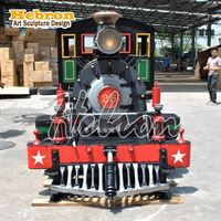 Modelo de Locomotora de Vapor de Metal Estilo Punk Retro, Decoración para el Hogar, Artesanía Metálica, Tren de Vapor