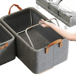 Thiết Kế Cổ Điển Có Thể Gập Lại Lưu Trữ Gấp Hộp Dày Không Dệt Vải Đóng Mở Đồ Chơi Và Quần Áo Lưu Trữ Hình Chữ Nhật Hình Dạng - Product Image 4