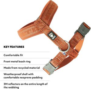<span class=keywords><strong>Hurtta</strong></span> <span class=keywords><strong>Pettorina</strong></span> <span class=keywords><strong>Casual</strong></span> Eco-friendly in Neoprene per Cani, Fantasia Tinta Unita con Nastri alla Moda, Colore Cinnamon, Taglia 24-28 Pollici, per Razze Piccole - Product Image 4