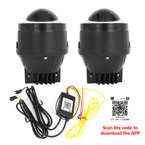 RGB แอพ LED โปรเจคเตอร์เลนส์ไฟตัดหมอก RGB 3.0 LED 3สีสำหรับ Honda Toyota VW <span class=keywords><strong>Jetta</strong></span> H11ไฟตัดหมอกพลังสูง110W - Product Image 2