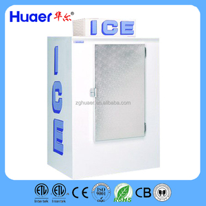 Contenedor de Hielo Huaer para Interiores/Exteriores, Exhibidor de Hielo, Equipo para Tiendas con Frente Inclinado - Bandeja de Cubitos de Hielo con Descongelación Automática HR-300 - Product Image 4