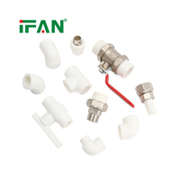 IFAN Raccords de tuyauterie PPR de haute qualité Coude, Raccord à emboîtement, Té 20-110MM Matériaux de plomberie Raccords de tuyauterie PPR et machine