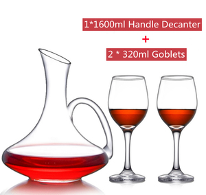 <span class=keywords><strong>Carafe</strong></span> à vin en cristal de 9,4 pouces avec bord biseauté, <span class=keywords><strong>carafe</strong></span> à vin rouge avec poignée, 1600 ml - Product Image 4
