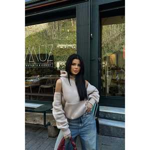 Sweat-shirt à capuche confortable pour femme avec fermeture éclair décorative - Product Image 5