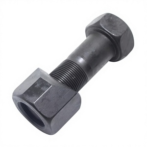 Boulons et écrous de chenilles d'excavatrice à tête plate en acier de grades 12.9 et 10.9, finition zinguée, fabriqués en Chine, prix compétitifs - Product Image 1