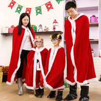 Adult Women's Christmas Red Hooded Cape mit weißem Pelz besatz Holiday Cloak Kostüm Party Outfit Dress Component
