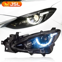 JSL pour Mazda Axela 2013-2016, phare modifié, plug and play, lentille bi-foyers, diode électroluminescente DRL, ensemble de phares