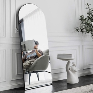 Custom Gold <b>Mirror</b> Metal Frame Large <b>Standing</b> Full-Length <b>Floor</b> Wall <b>Mirror</b> Bedroom Bathroom Elegant Arch Decorative Glass - Product Image 5