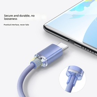 Câble de charge rapide Type-C PD 1m 5A en nylon tressé écologique pour téléphones mobiles Android et lecteurs de codes-barres