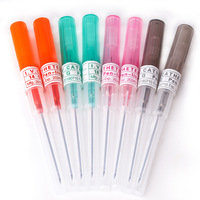 Kit de cathéters perforants creux en acier inoxydable 14G 16G 18G 20G 22G 24G pour piercing nombril, nez et art corporel
