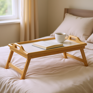 Bandeja de Desayuno Sherwood de Madera, Diseño Rústico Rectangular, Pieza Única para Uso Doméstico - Product Image 2