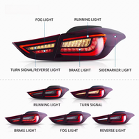 Feux arrière à LED pour Elantra 2011-2016, nouveaux, lentille rouge, berline et coupé, pièces de rechange