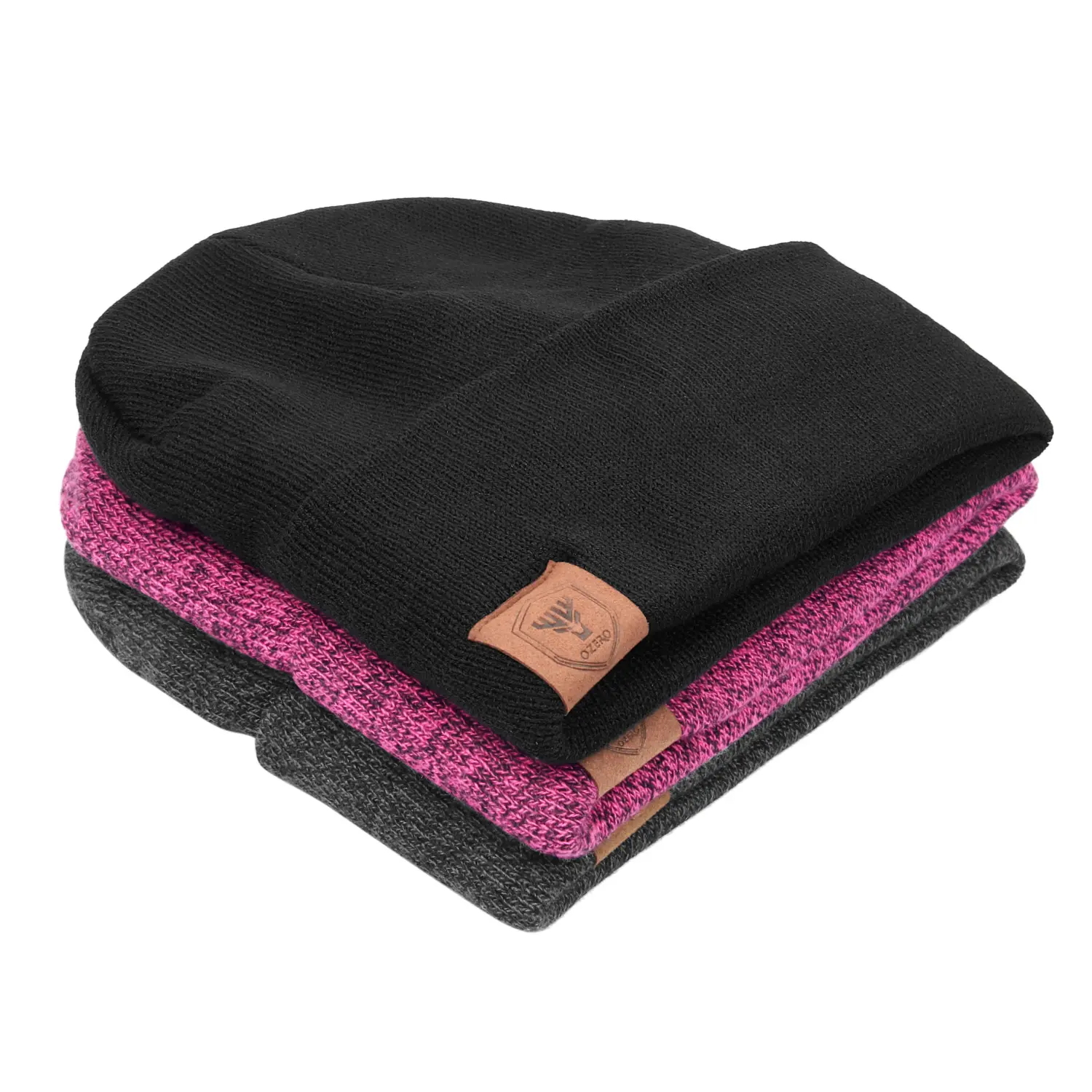 OZERO Knit Beanie Winter Hat Thermal Thick Polar Fleece Snow Skull Cap For Men And Women