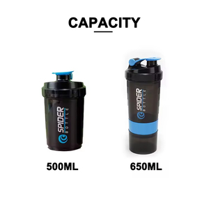 Gobelet mélangeur multifonctionnel personnalisé, écologique, lavable au lave-vaisselle, en plastique, 500 ml/600 ml, pour le sport, la salle de sport, les protéines - Product Image 4