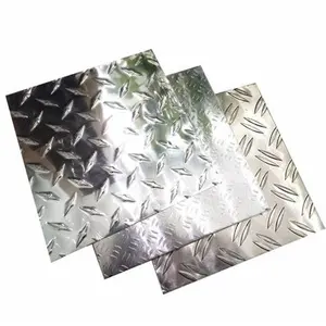 Plaque gaufrée antidérapante au sol 1060 feuille d'aluminium Petit prix de plaque à motif en alliage d'aluminium à cinq barres
