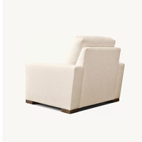 Fauteuil inclinable moderne en tissu écologique et durable, une place, avec pieds et rembourrage en mousse, pour salon et chambre à coucher