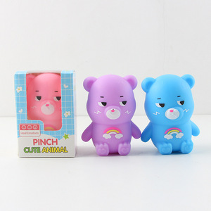 Juguete Novedoso de Oso Arcoíris, Juguete Creativo de Dibujos Animados para Aliviar el Estrés, Material TPR de Rebote, Juguete Musical para Niños para Liberar el Estrés - Product Image 6