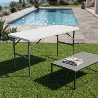 Table pliante portable de haute qualité avec poignée pour extérieur, marché nocturne, camping et usage domestique