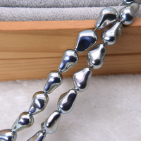 Stock en gros de perles d'imitation baroques de grande taille, forme irrégulière, qualité A, en coquille blanche et grise pour la fabrication de bijoux