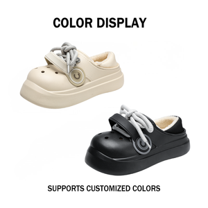 Pantoufles d'hiver en coton unisexe, pour l'intérieur et l'extérieur, vente en gros d'usine, mode, chaudes, légères, confortables, antidérapantes, résistantes à l'usure - Product Image 2