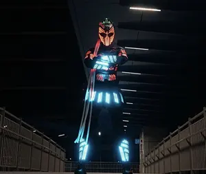 Полноцветный программируемый светодиодный костюм робота костюм одежда ходунки костюм светодиодный светящийся жакет сценический танец