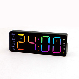 Desktop <b>Led</b> Electronic Alarm <b>Clock</b> Voice Control Rectangle Shape Built In Rechargeable Battery For Bedroom And Students - Product Image 1