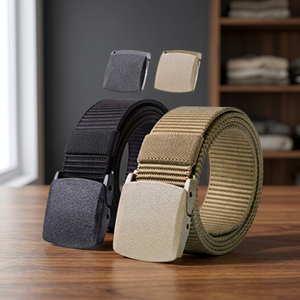 OEM High Quality Vintage Tactical Web Belt Nylon Material with <b>Plastic</b> for Buckle for Safety Protection Factory Sale - Product Image 2
