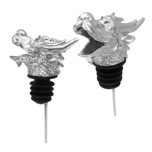 Vertedor de licor de acero inoxidable con forma de cabeza de dragón, vertedor de botellas de vino tinto, de aleación de Zinc - Product Image 6