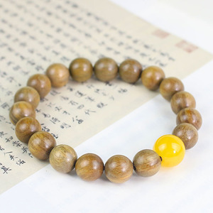 Green Sandalwood <b>Bracelet</b> 10mm Round Beads Unisex Everyday Wear Jewelry - Product Image 3