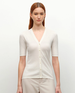 LEDUO Customized Elegant Classic Casual 100% Cotton <b>Short</b> <b>Sleeve</b> V Neck Women Summer Wear - Product Image 2