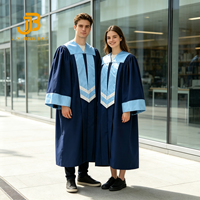 Robe de chœur unisexe Crescendo bleu ciel avec étole en satin – Robes de luxe pour église, école et spectacles
