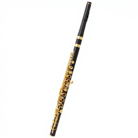 High Quality Flute Professional Ebony Wood Flute Instrument with Gold Plated Keys Flute