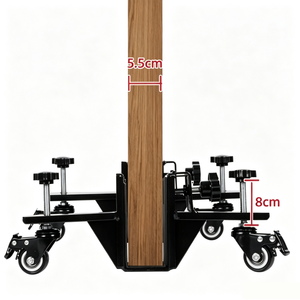 Carro de transporte de puertas ajustable de alta resistencia con ruedas giratorias para instalación de paneles, tableros y láminas de madera - Product Image 3