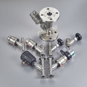 Pn25 PN16 góc van 2 cách khí nén SS316 góc ghế van Y loại góc ghế van với thép không gỉ thiết bị truyền động - Product Image 4