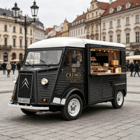 Camión de Comida Móvil Eléctrico Retro Directo de Fábrica con Horno Eléctrico Comercial y Mostrador para la Plaza Histórica de la Ciudad