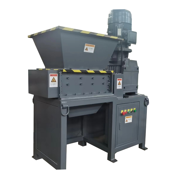 Small Mini double shaft wood metal rubber cardboard shredding machine waste pet plastic bottle roller crusher shredder machine